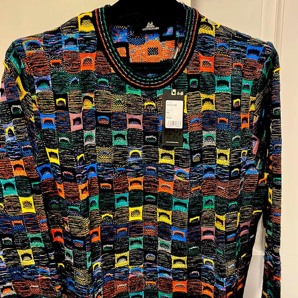 BRAND NEW with TAGS - MONTECHIARO SWEATER- style 27070310M size 56/ XXL - Italy